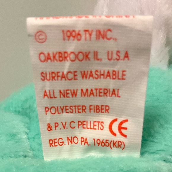 Ty lavender bunny rabbit beanie baby Floppity - Picture 3 of 4